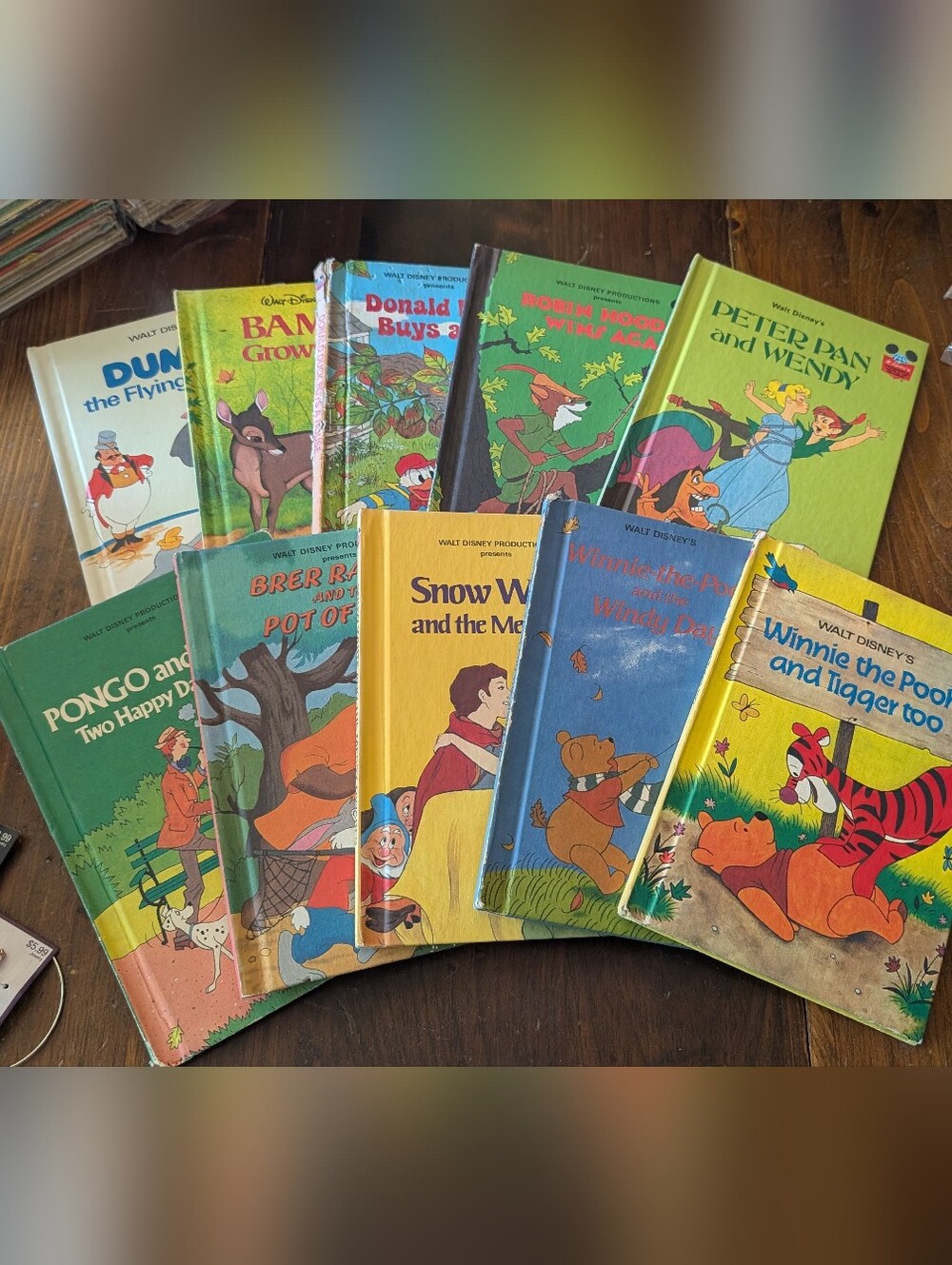 Vintage Walt Disney Little Golden Books Set - Colorful Classic Covers